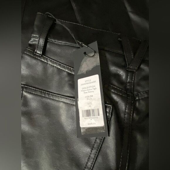 Veronica Berad Maera Extra High Rise Skinny Faux Leather Pants size 25 - Picture 11 of 14